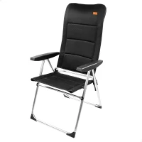 Silla Plegable Acolchada Respaldo Alto Multiposición Aktive, 49x67x123 Cm, Negro(m-1)