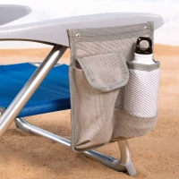Silla de Playa Aktive Plegable Multiposición con Cojín y Posavasos, 51x45x76 Cm, Azul(m-7)
