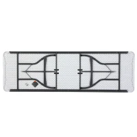 Mesa Rectangular Plegable con Estructura de Acero, 244x76x74 Cm, Blanco Efecto Granito(m-2)