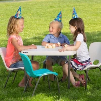 Mesa Plegable Infantil Lifetime Cuadrada, 61x61x53,5 Cm, Crema(m-4)