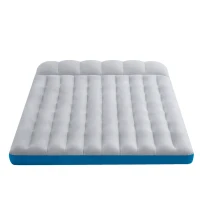 Colchoneta Hinchable Doble Intex Camping 127x193x24 Cm, Gris y Azul(m-6)