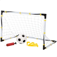 Portería de Fútbol Plegable con Accesorios, 90x59x59 Cm, Blanco(m-1)