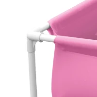 Piscina Desmontable Cuadrada Mini Frame 122x122x30 Cm, Rosa(m-5)
