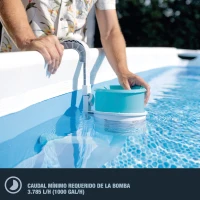Skimmer Deluxe INTEX con Cesto Extraíble para Depuradoras 3.028 L/h, 34,5x25,5x21,5 Cm, Azul(m-5)