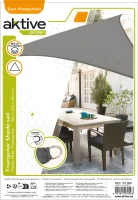 Toldo Vela Triangular de Poliéster 160 G/m², 360x360x360 Cm, Gris Antracita(m-5)