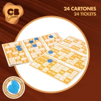 Bingo de Madera CB Games con 90 Bolas y 24 Cartones, 27x32x13 Cm, Madera(m-4)