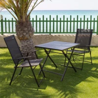 Pack de 4 Sillas Plegables Slim, 47x64x95 Cm, Negro(m-3)