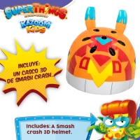 Casco Infantil para Patinete 3D Smash Crash SuperThings, 20,5x24,5x20 Cm, Multicolor(m-3)