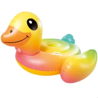 Pato Hinchable Infantil con 2 Asas y 2 Cámaras, 147x147x81 Cm, Amarillo(m-3)