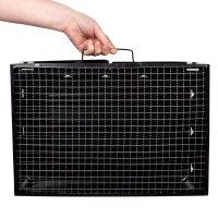 Barbacoa Plegable Portátil de Sobremesa para Carbón, 50x30x23 Cm, Negro(m-7)
