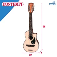 Guitarra Infantil Folk Bontempi 6 Cuerdas Afinables, 68 Cm, Madera(m-6)