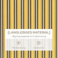 Outsunny Markise Sonnenschutz Sonnendach, 3, 5 m x 2,5 m, Gelb + Grau(m-4)