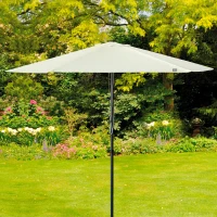 Sombrilla para Jardín Hexagonal Doble Polea, 300x300x250 Cm, Crema(m-6)