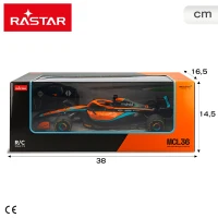 Coche Teledirigido F1 Escala 1:18, 38x16,5x14,5 Cm, Naranja(m-7)