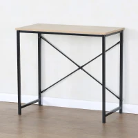 Escritorio Industrial de Melamina con Estructura de Acero, 100x40x70 Cm, Negro(m-5)
