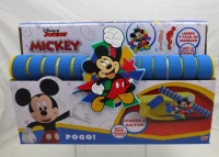 Saltador Pogo 3D Mickey, Base de Espuma Sonora y Mango Antideslizante, 22,5x9,5x42 Cm, Amarillo y Azul(m-9)