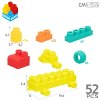 Bloques de Construcción Flexi 52 Piezas, 23x8x31 Cm, Multicolor(m-7)