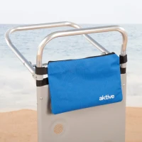 Carro de Playa Convertible 2 en 1 Aluminio Plegable, 47x76x100 Cm, Azul(m-3)