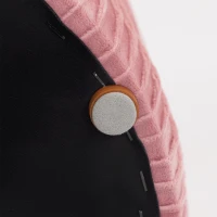 HOMCOM Set 2 Pouf Poggiapiedi Rotondi Impilabili e Imbottiti con Rivestimento in Velluto, Contenitore da 34.8L, Rosa(m-6)