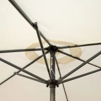 Parasol Hexagonal Mástil Aluminio Ø38 Mm, 270 Cm, Crema(m-3)