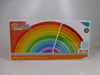 Arcoíris de Madera WOOMAX XL 11 Piezas Educativo, 36,5x6x18,5 Cm, Multicolor(m-10)