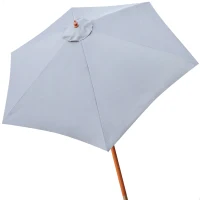 Parasol Hexagonal Mástil Madera Ø300 Cm, Antracita(m-1)