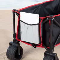 Carro Playa Aktive Plegable 2 en 1 con Mesa Desmontable, 35x27x75,5 Cm, Azul(m-7)