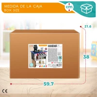 Supermercado de Juguete de Madera con Caja Registradora y 27 Accesorios, 48x30x70 Cm, Azul y Blanco(m-9)