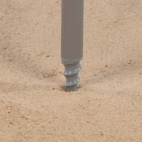 Sombrilla de Playa Antiviento con Pared Desmontable y Mesa Central, 210 Cm, Azul(m-5)