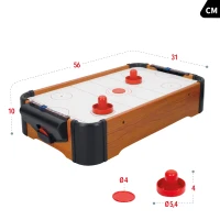 Mesa de Hockey Aire Sobremesa de Madera Sostenible, 56x31x10 Cm, Marrón(m-4)