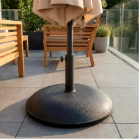 Base para Sombrilla Poliresina Rosca Ajustable 35/48 Mm, 45x45x33 Cm, Negro(m-7)