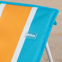 Esterilla de Playa Aktive Acolchada Reclinable, 52x5x52 Cm, Multicolor(m-5)
