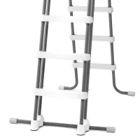 Escalera de Seguridad para Piscina Elevada Intex, 132 Cm, Gris(m-5)