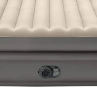 Colchón Hinchable Doble Prime Comfort Elevated con Hinchador Eléctrico, 152x203x51 Cm, Gris(m-3)