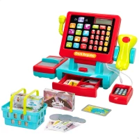 Caja Registradora Infantil Táctil Electrónica con 34 Piezas, 35x14,5x22 Cm, Multicolor(m-1)