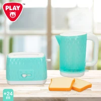 Set Tostadora y Hervidor de Juguete Interactivo, 34,5x9,5x19,5 Cm, Azul Pastel(m-5)