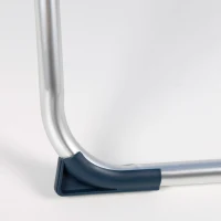 Silla de Playa 2 en 1 Plegable Reclinable con Cojín, 48x60x90 Cm, Azul y Blanco(m-6)