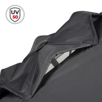 Sombrilla de Jardín Hexagonal Inclinable con Protección UV50, 230 Cm, Antracita(m-3)
