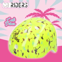 Casco Infantil Ajustable CB Riders con Rueda Trasera y Cierre Regulable, 20x16x35 Cm, Amarillo Neón(m-2)