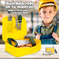Maletín Obrero My Tools 7 Piezas con Chaleco y Herramientas, 24x8x20 Cm, Amarillo(m-4)