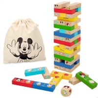 Bloques Apilables de Madera Disney, 52 Piezas, 11x8x26 Cm, Multicolor