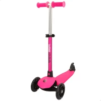 Patinete 3 Ruedas Infantil Aluminio Manillar Desmontable, 26x61x62,5 Cm, Fucsia(m-1)