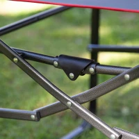 Silla Plegable Camping Antivuelco Autosoportada, 51x12x48 Cm, Gris(m-7)