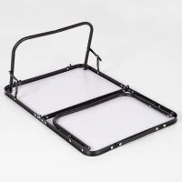 Mesa Plegable de Camping Efecto Bambú, 60x40x25 Cm, Madera(m-5)