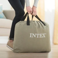 Colchón Hinchable Intex Dura-Beam Deluxe Comfort-Plush con Bomba Integrada, 99x191x33 Cm, Gris(m-5)