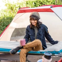 Colchoneta Hinchable Individual INTEX Camping Mats, 67x184x17 Cm, Gris y Azul(m-5)