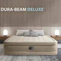 Colchón Hinchable 2 Plazas Ultra Plush Fiber-Tech, 152x203x46 Cm, Gris(m-2)