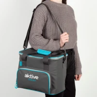 Nevera Portátil Blanda 20 Litros Aktive, 32x23x28 Cm, Gris(m-5)