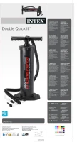 Hinchador Manual Intex Doble Acción, 48 Cm, 3,3 L/Ciclo, Azul(m-6)