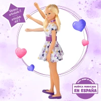 Muñeca Grande Articulada María con Vestido, 32x17x109,5 Cm, Rubia(m-4)